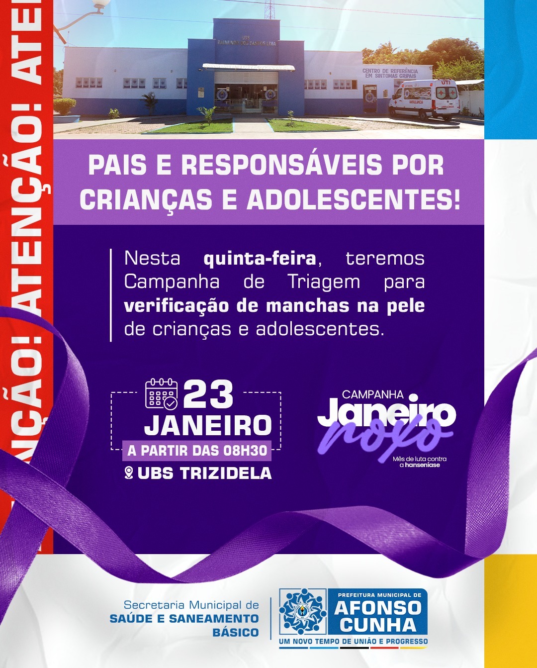 ATENÇÃO, PAIS E RESPONSÁVEIS!